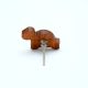 Handmade Acacia Wood Turtle Knob for Kids Furniture